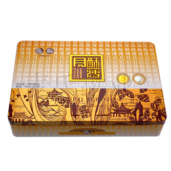供應(yīng)十二個(gè)裝月餅豪華鐵罐,薄酥月餅馬口鐵罐